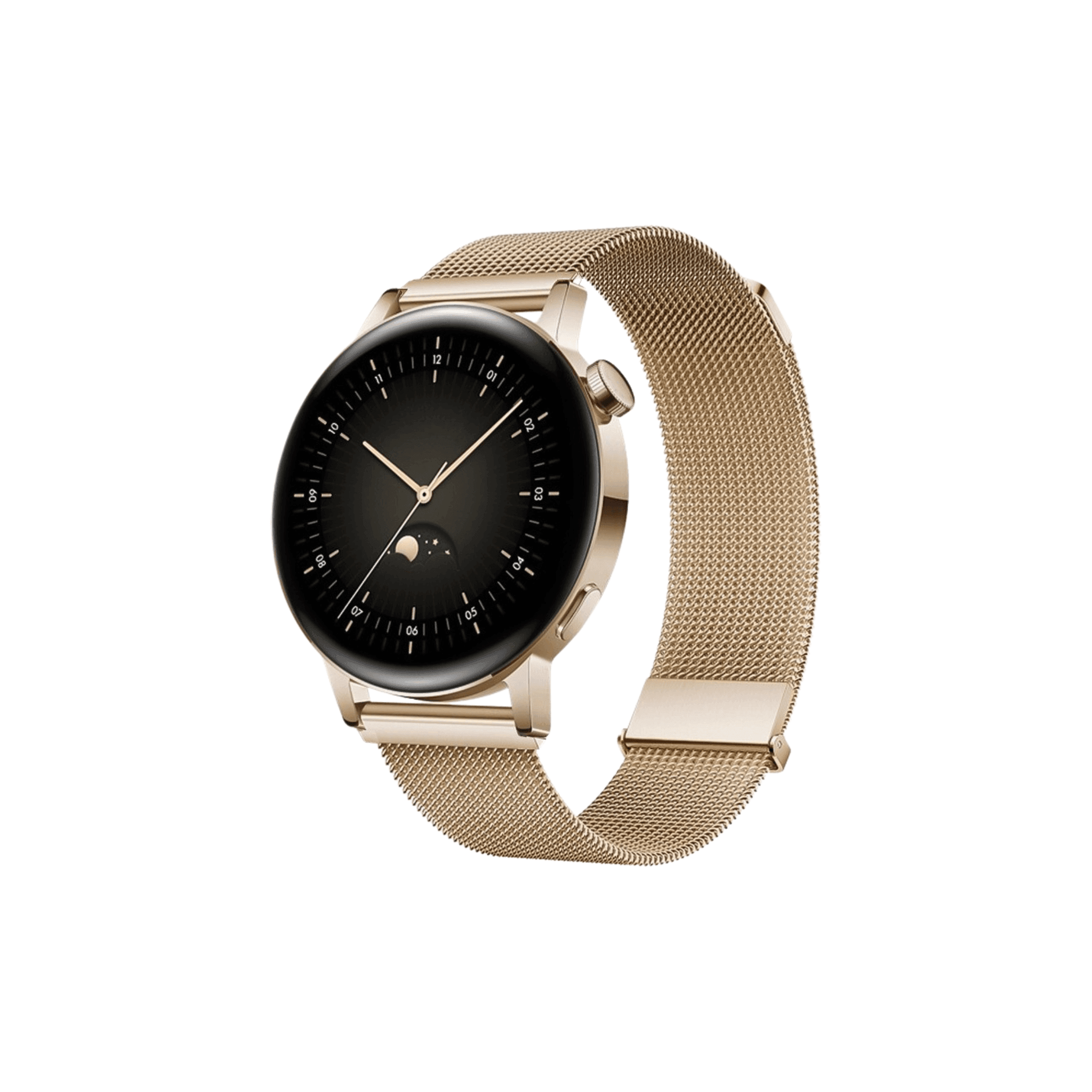 Garmin Smartwatch mit goldenem Milanese Mesh Armband – luxuriöses Edelstahlgeflecht von Smartbandz